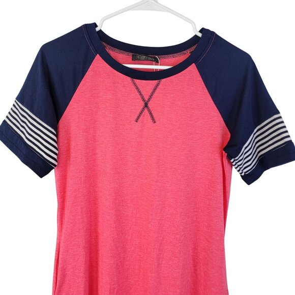 Camisa Mini Shirt Dress Women Small Pink Blue A-line New with Tags Spring Casual - Picture 8 of 10